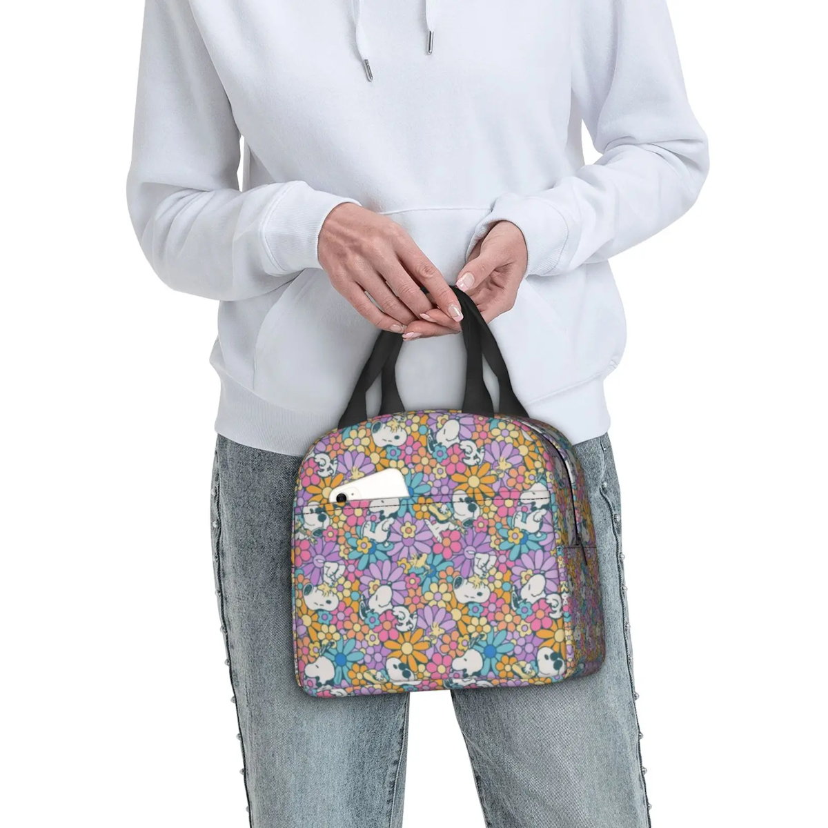 Snoopy Lunch Bag Portable Tote for Lunch - ChildAngle