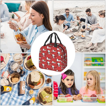 Snoopy Lunch Bag Portable Tote for Lunch - ChildAngle