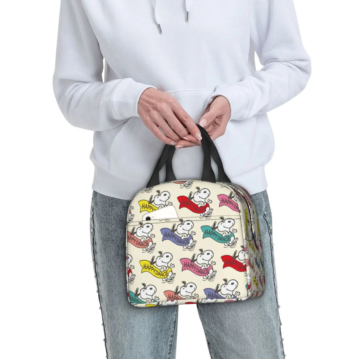 Snoopy Lunch Bag Portable Tote for Lunch - ChildAngle