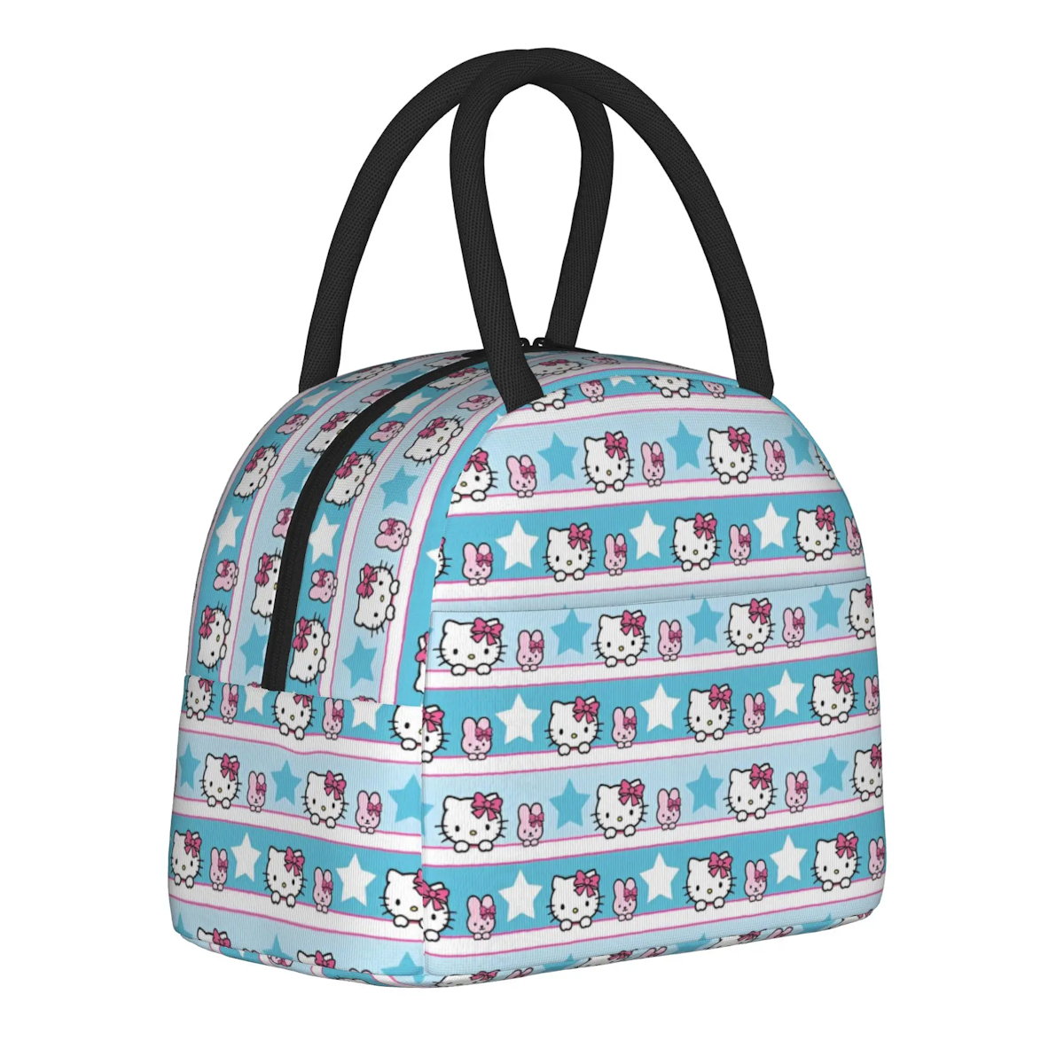 Hello Kitty Lunch Bags Cute Pattern Portable Insulated Totes for School Lunch - ChildAngle
