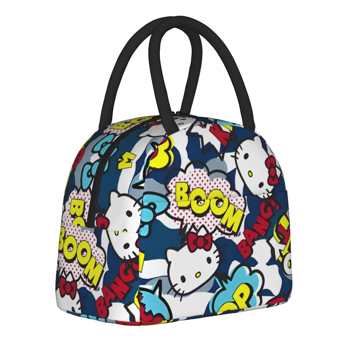 Hello Kitty Lunch Bags Cute Pattern Portable Insulated Totes for School Lunch - ChildAngle