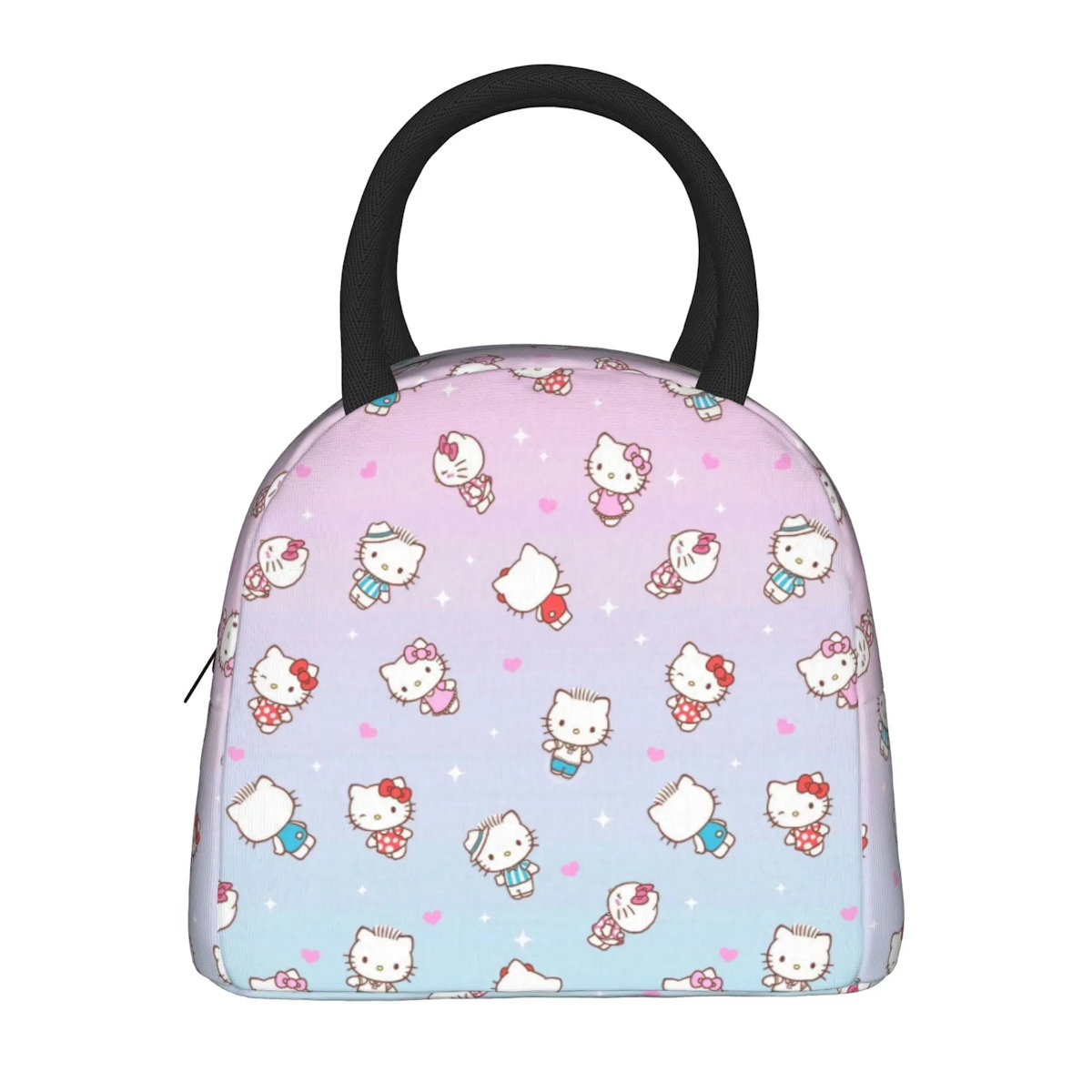 Hello Kitty Lunch Bags Cute Pattern Portable Insulated Totes for School Lunch - ChildAngle