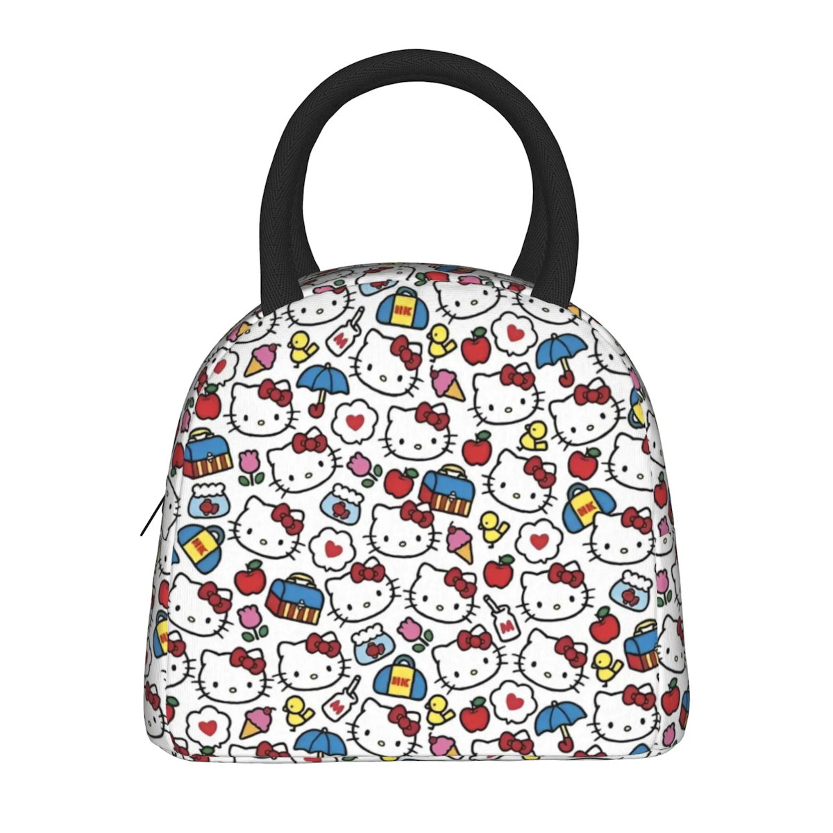 Hello Kitty Lunch Bags Cute Pattern Portable Insulated Totes for School Lunch - ChildAngle