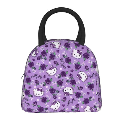 Hello Kitty Lunch Bags Cute Pattern Portable Insulated Totes for School Lunch - ChildAngle