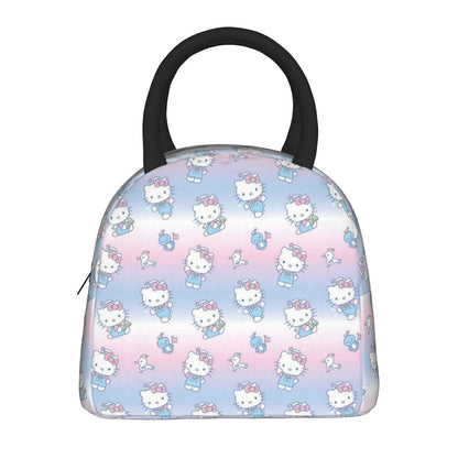 Hello Kitty Lunch Bags Cute Pattern Portable Insulated Totes for School Lunch - ChildAngle