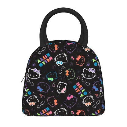 Hello Kitty Lunch Bags Cute Pattern Portable Insulated Totes for School Lunch - ChildAngle