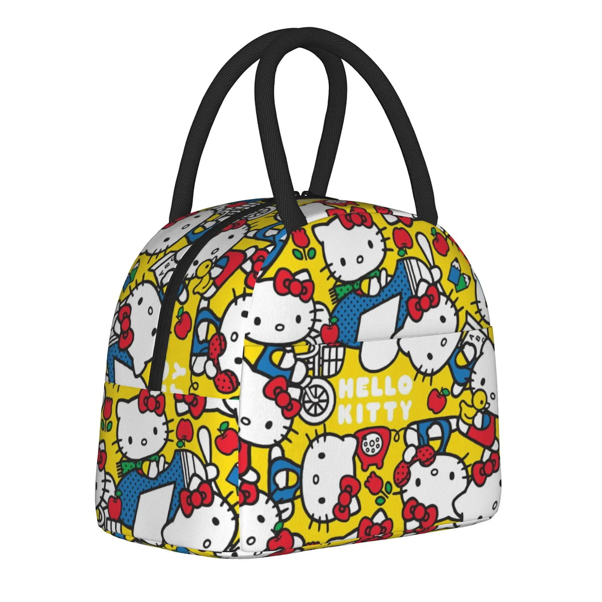 Hello Kitty Lunch Bags Cute Pattern Portable Insulated Totes for School Lunch - ChildAngle