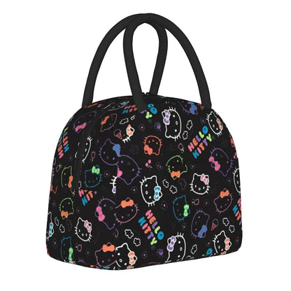 Hello Kitty Lunch Bags Cute Pattern Portable Insulated Totes for School Lunch - ChildAngle