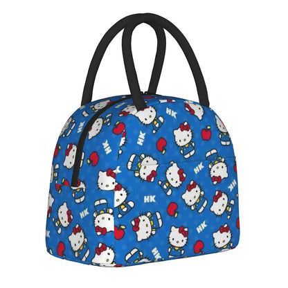 Hello Kitty Lunch Bags Cute Pattern Portable Insulated Totes for School Lunch - ChildAngle