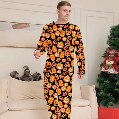 Halloween Family Matching Pajamas Allover Pumpkin Print Sleepwear Family Look Pyjamas - ChildAngle
