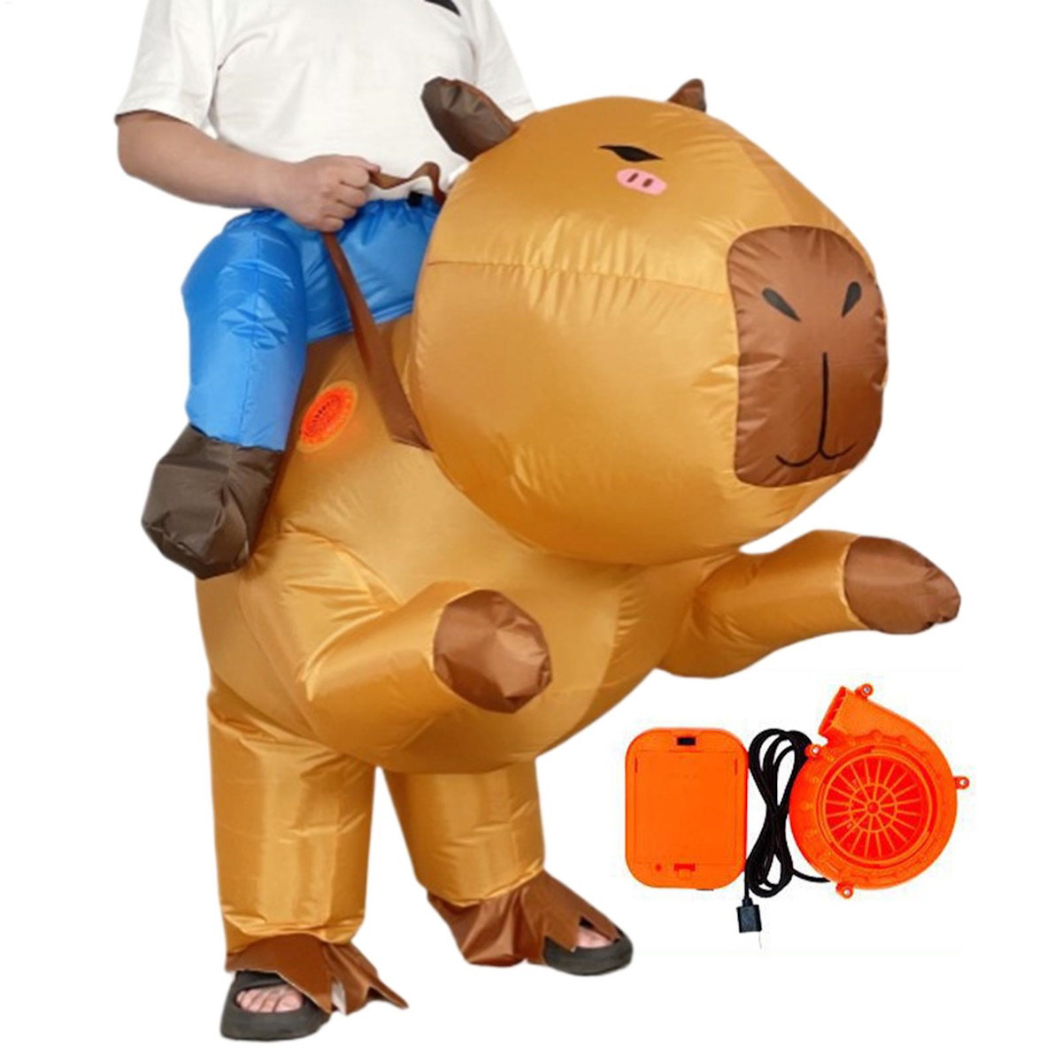 Teens and Adults Animal Riding Inflatable Costumes Riding Rooster Frog Bee Shark - ChildAngle
