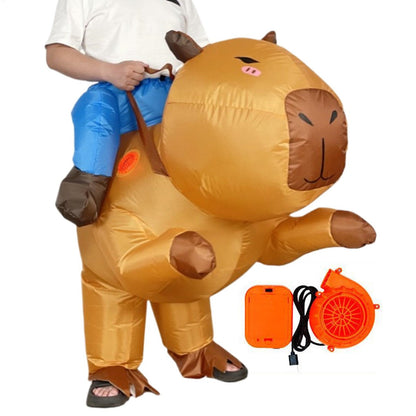 Teens and Adults Animal Riding Inflatable Costumes Riding Rooster Frog Bee Shark - ChildAngle