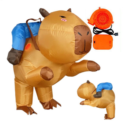 Teens and Adults Animal Riding Inflatable Costumes Riding Rooster Frog Bee Shark - ChildAngle