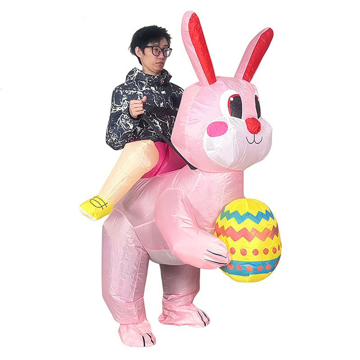 Teens and Adults Animal Riding Inflatable Costumes Riding Rooster Frog Bee Shark - ChildAngle