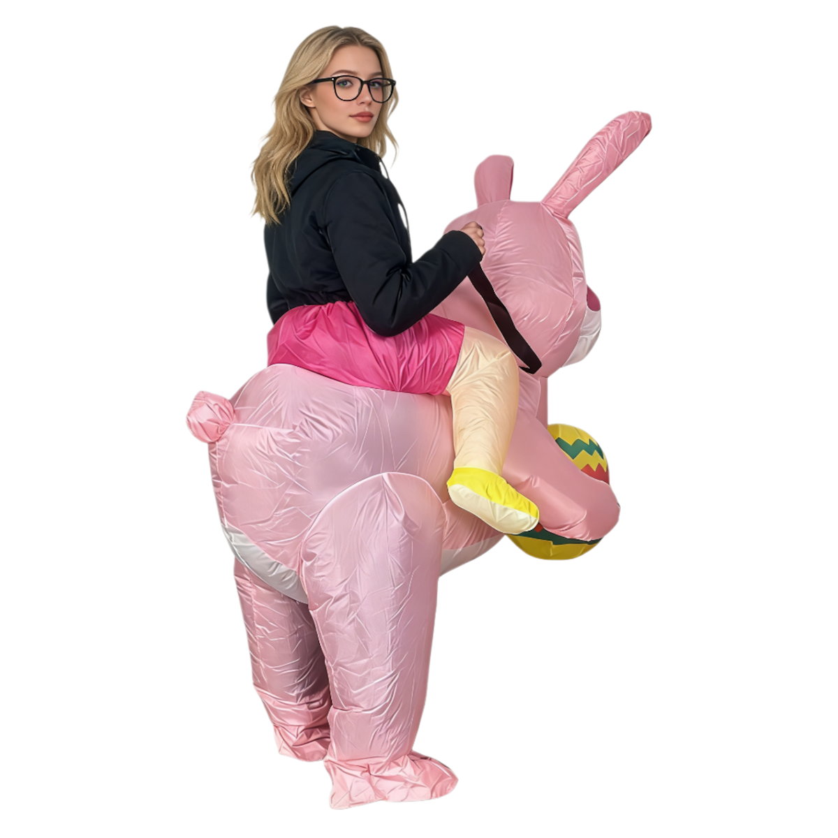 Teens and Adults Animal Riding Inflatable Costumes Riding Rooster Frog Bee Shark - ChildAngle