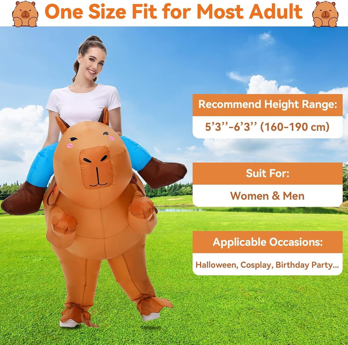 Teens and Adults Animal Riding Inflatable Costumes Riding Rooster Frog Bee Shark - ChildAngle