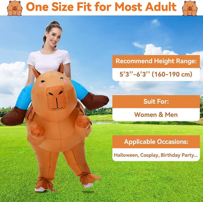 Teens and Adults Animal Riding Inflatable Costumes Riding Rooster Frog Bee Shark - ChildAngle