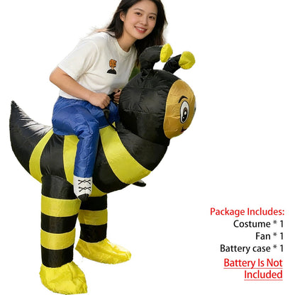 Teens and Adults Animal Riding Inflatable Costumes Riding Rooster Frog Bee Shark - ChildAngle
