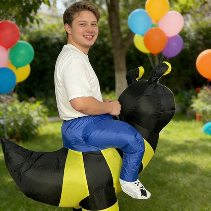 Teens and Adults Animal Riding Inflatable Costumes Riding Rooster Frog Bee Shark - ChildAngle