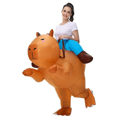 Teens and Adults Animal Riding Inflatable Costumes Riding Rooster Frog Bee Shark - ChildAngle