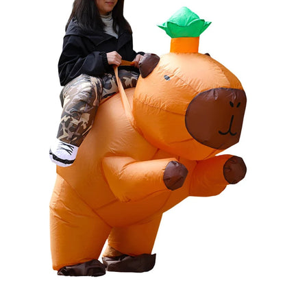 Teens and Adults Animal Riding Inflatable Costumes Riding Rooster Frog Bee Shark - ChildAngle