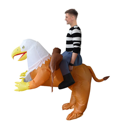 Teens and Adults Animal Riding Inflatable Costumes Riding Rooster Frog Bee Shark - ChildAngle