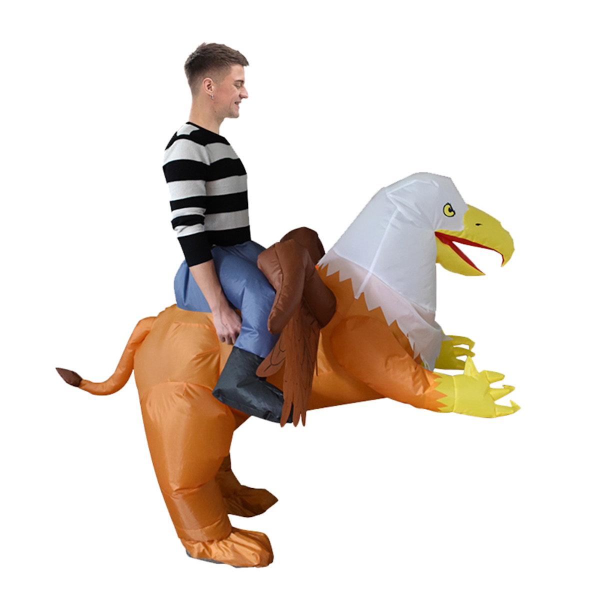 Teens and Adults Animal Riding Inflatable Costumes Riding Rooster Frog Bee Shark - ChildAngle