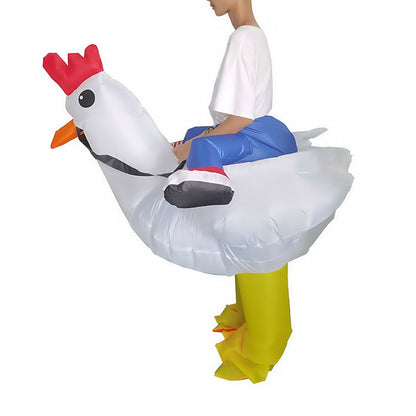Teens and Adults Animal Riding Inflatable Costumes Riding Rooster Frog Bee Shark - ChildAngle