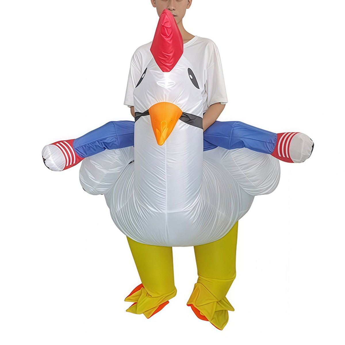 Teens and Adults Animal Riding Inflatable Costumes Riding Rooster Frog Bee Shark - ChildAngle