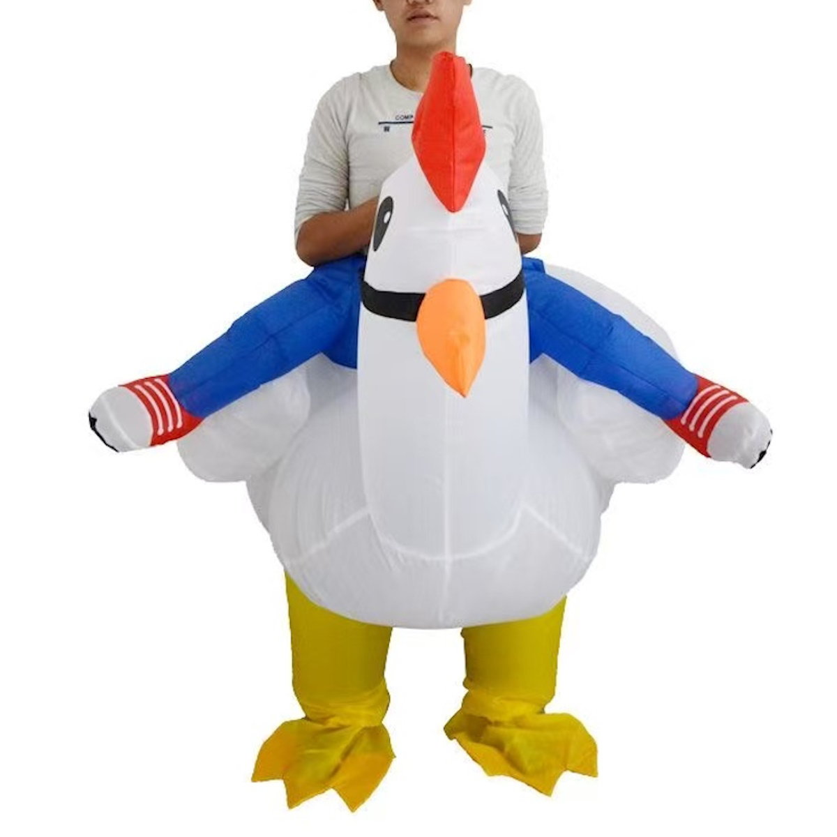 Teens and Adults Animal Riding Inflatable Costumes Riding Rooster Frog Bee Shark - ChildAngle