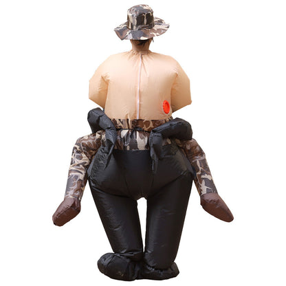 Teens and Adults Animal Riding Inflatable Costumes Riding Rooster Frog Bee Shark - ChildAngle
