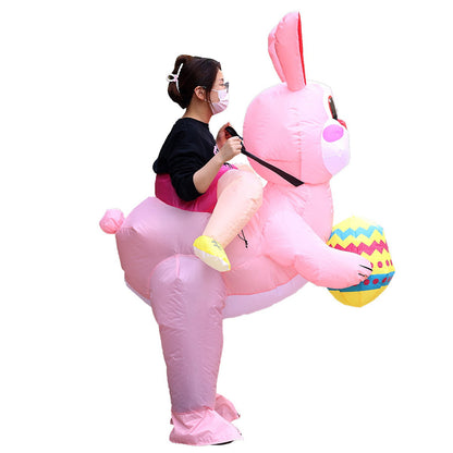 Teens and Adults Animal Riding Inflatable Costumes Riding Rooster Frog Bee Shark - ChildAngle