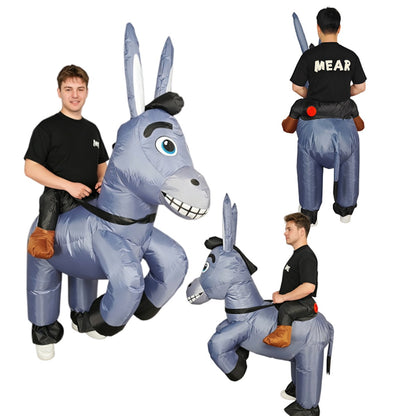 Teens and Adults Rider Animal Inflatable Costumes Riding Tiger Dog Elephant Bear Donkey - ChildAngle