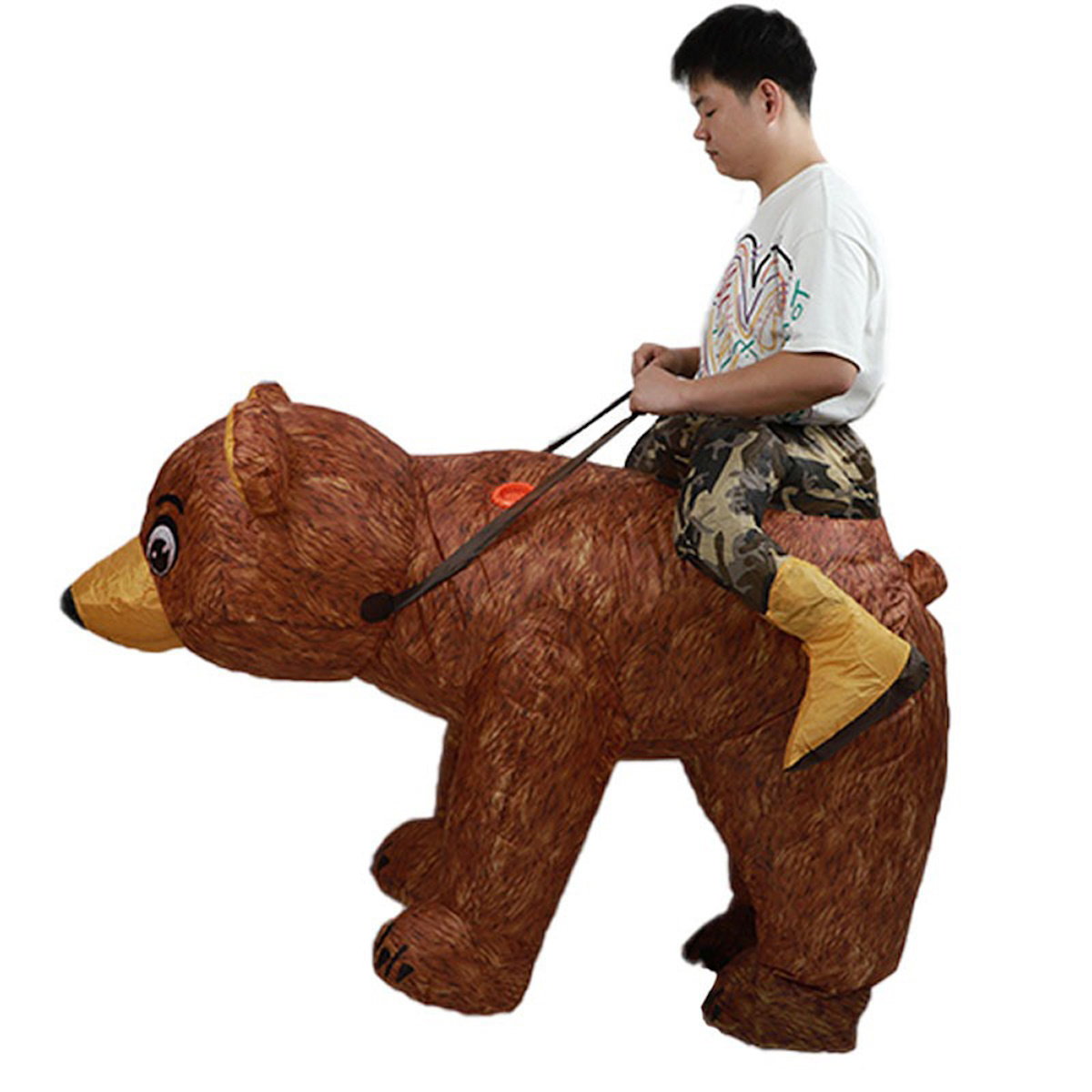 Teens and Adults Rider Animal Inflatable Costumes Riding Tiger Dog Elephant Bear Donkey - ChildAngle