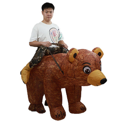 Teens and Adults Rider Animal Inflatable Costumes Riding Tiger Dog Elephant Bear Donkey - ChildAngle