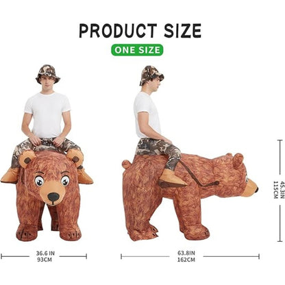 Teens and Adults Rider Animal Inflatable Costumes Riding Tiger Dog Elephant Bear Donkey - ChildAngle
