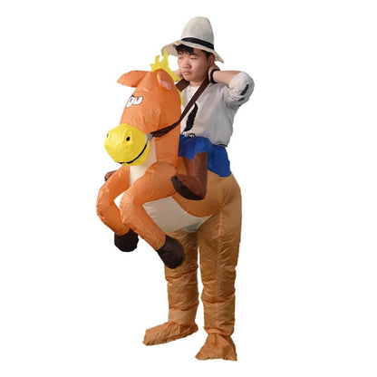 Teens and Adults Rider Animal Inflatable Costumes Riding Tiger Dog Elephant Bear Donkey - ChildAngle