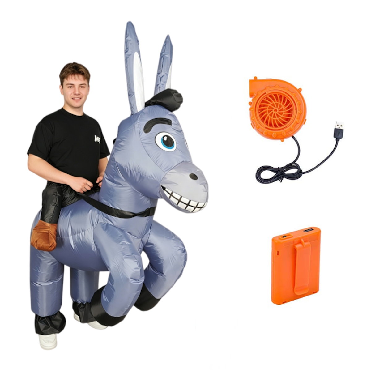 Teens and Adults Rider Animal Inflatable Costumes Riding Tiger Dog Elephant Bear Donkey - ChildAngle