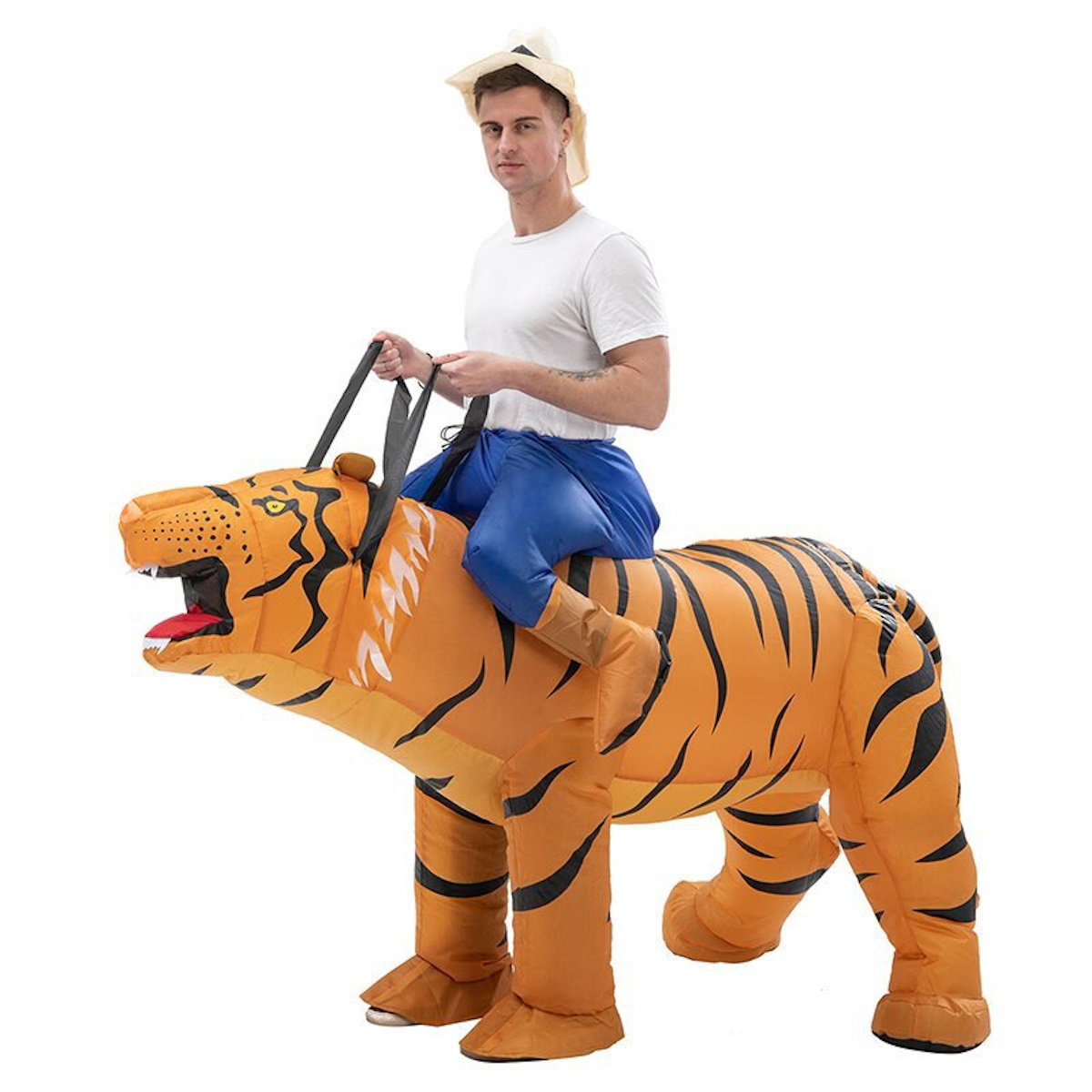 Teens and Adults Rider Animal Inflatable Costumes Riding Tiger Dog Elephant Bear Donkey - ChildAngle