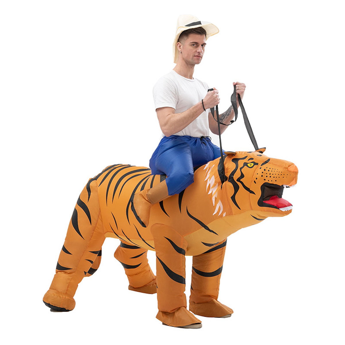 Teens and Adults Rider Animal Inflatable Costumes Riding Tiger Dog Elephant Bear Donkey - ChildAngle