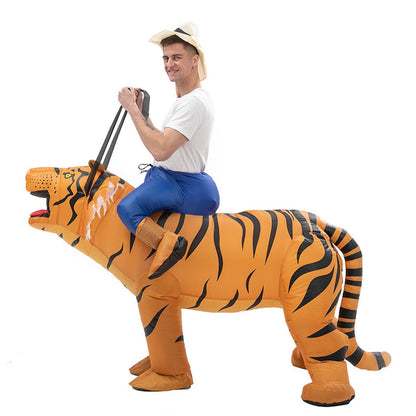 Teens and Adults Rider Animal Inflatable Costumes Riding Tiger Dog Elephant Bear Donkey - ChildAngle