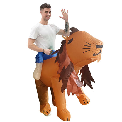 Teens and Adults Rider Animal Inflatable Costumes Riding Tiger Dog Elephant Bear Donkey - ChildAngle