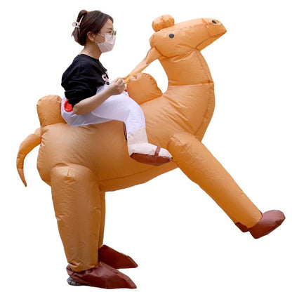 Teens and Adults Rider Animal Inflatable Costumes Riding Tiger Dog Elephant Bear Donkey - ChildAngle