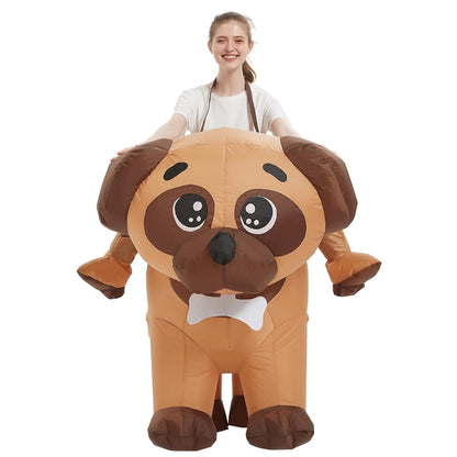 Teens and Adults Rider Animal Inflatable Costumes Riding Tiger Dog Elephant Bear Donkey - ChildAngle