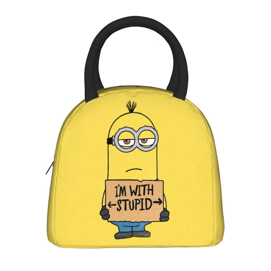 Minion Lunch Bag Large Capacity Wide Zipper Portable Lunch Bag for Students - ChildAngle