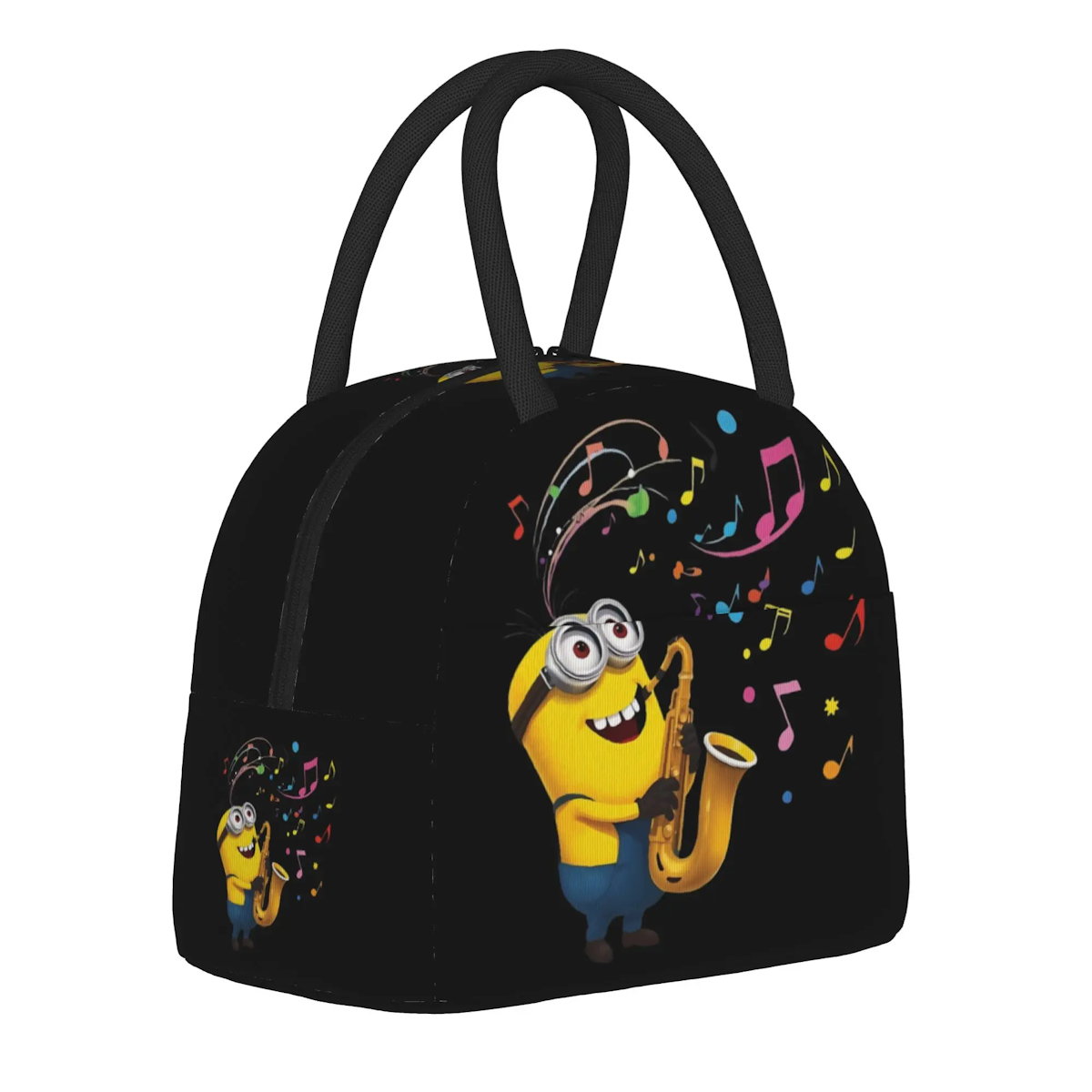 Minion Lunch Bag Large Capacity Wide Zipper Portable Lunch Bag for Students - ChildAngle