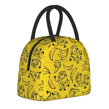 Minion Lunch Bag Large Capacity Wide Zipper Portable Lunch Bag for Students - ChildAngle