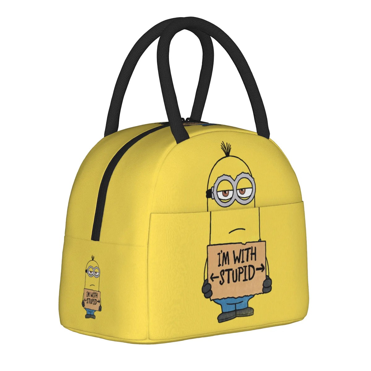 Minion Lunch Bag Large Capacity Wide Zipper Portable Lunch Bag for Students - ChildAngle