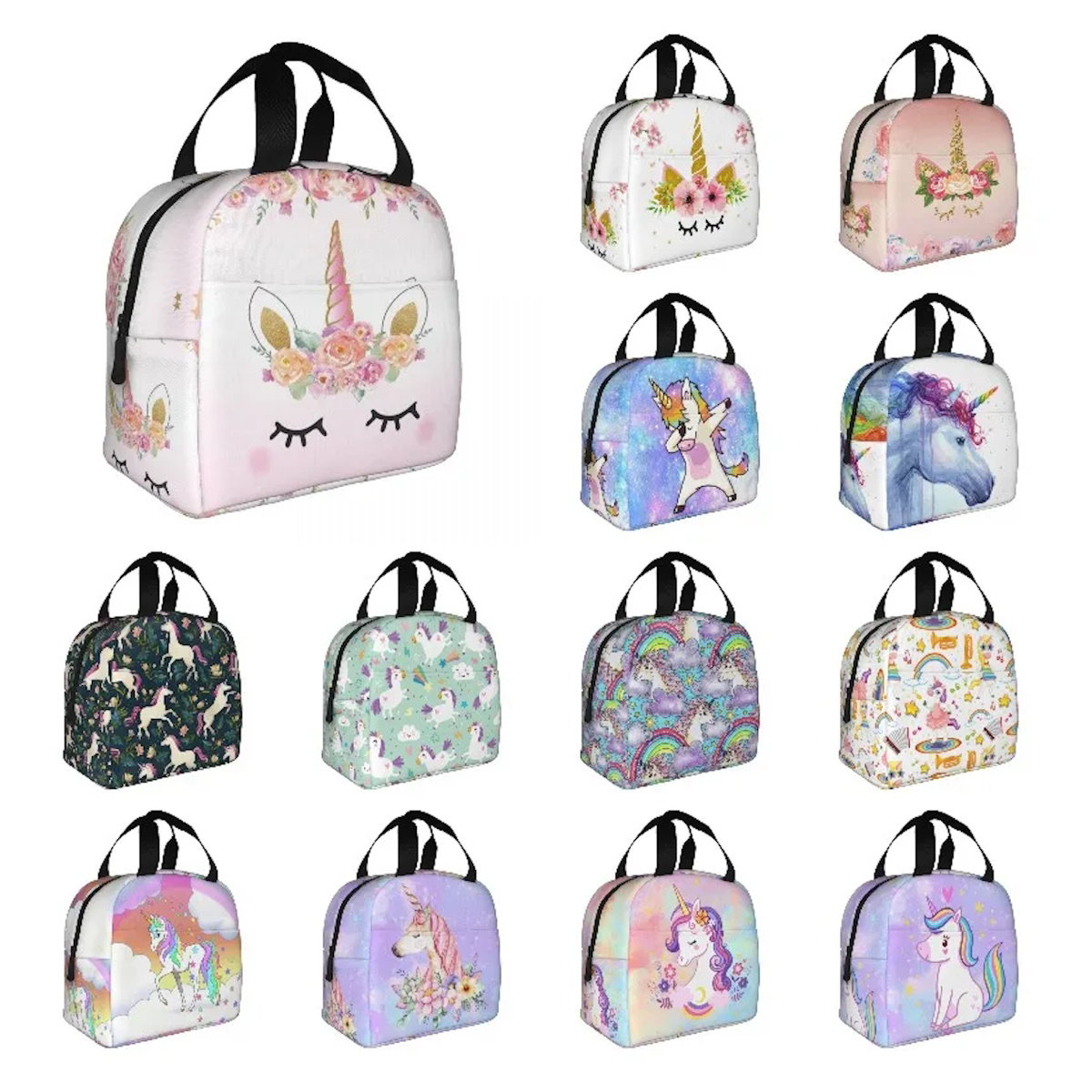 Unicorn Lunch Bag for Bento Boxes Portable Lunch Bag for Students - ChildAngle