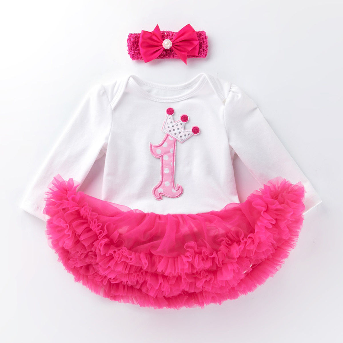 Newborn Infant Outfits Baby Girl My 1st Birthday Party Dress Tutus Newborn Clothes - ChildAngle